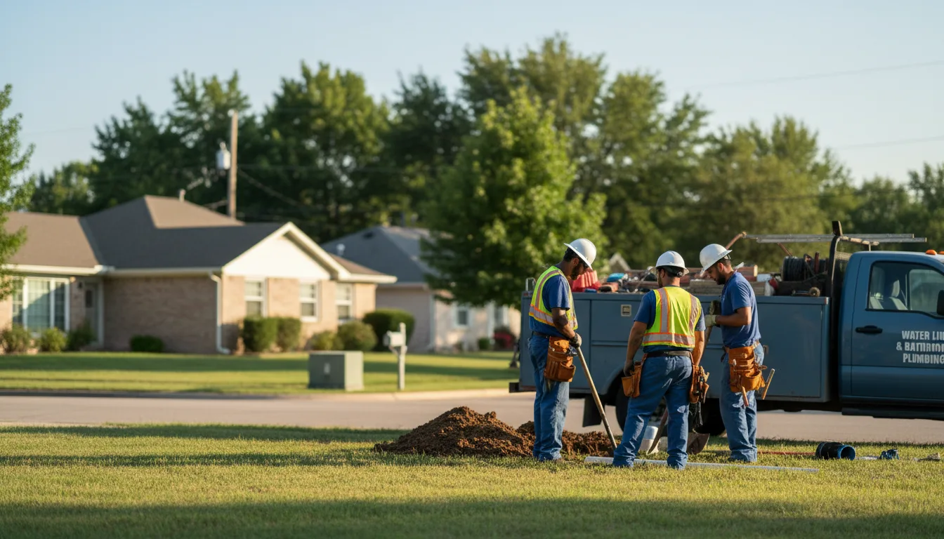 Residential water line and bathroom plumbing service in Thorndale, PA